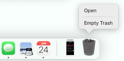 Empty your Mac’s trash