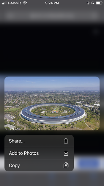 Downloading an image to an iPhone