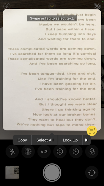 Scan text using your iPhone’s camera