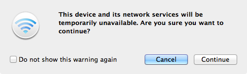 Hiding the AirPort’s wireless network