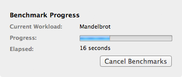 Geekbench measuring a Mac’s performance