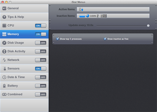 iStat Menus help you track your Mac’s memory usage