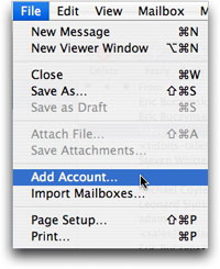 Adding an account to Apple’s Mail application
