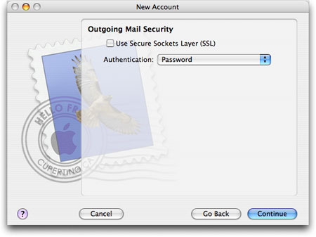 Adding an account to Apple’s Mail application