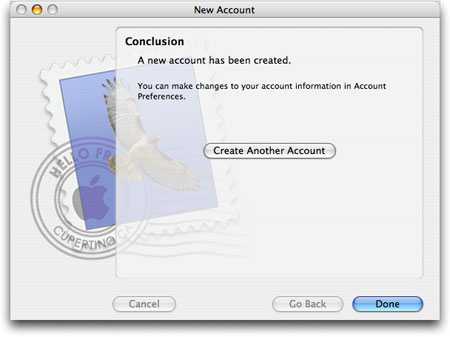 Adding an account to Apple’s Mail application