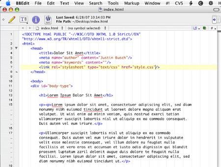 BBEdit on Mac