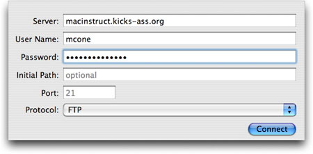 Accessing a Mac’s FTP server