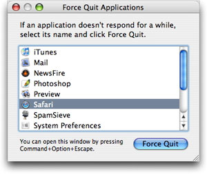 Force quit Mac apps